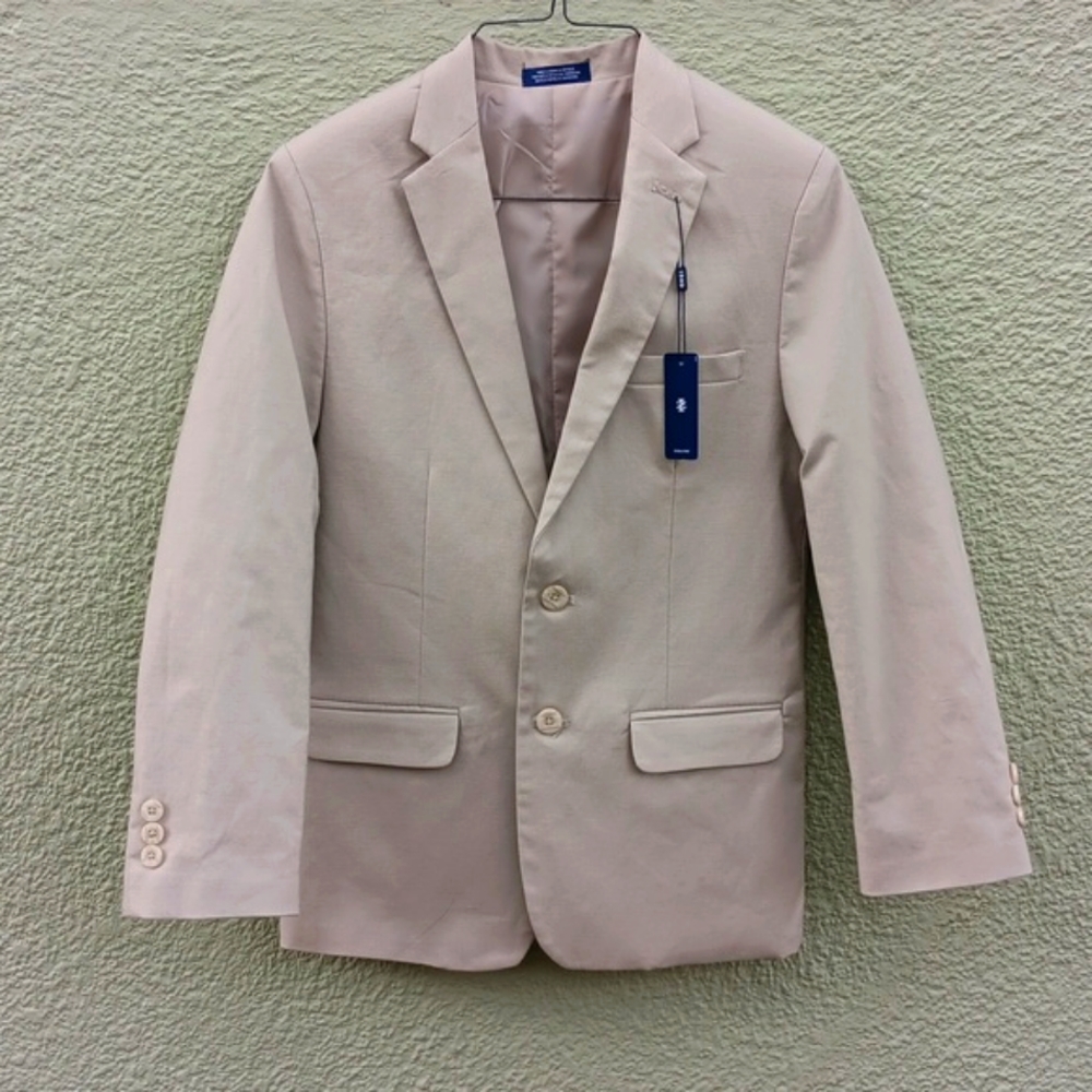IZOD KIDS LINEN/COTTON BLEND "STRETCH EXTENSIBLE" LUX BLAZER